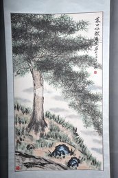 1985年关增铸慕田峪探海松卷轴