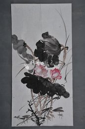1986年高杨荷花条幅