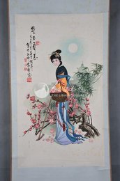 1989年宁献芹黛玉葬花图卷轴