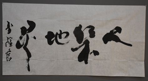 2005年康盛隆草书人杰地灵横幅