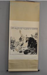 2005年胡正伟李白醉酒图卷轴
