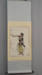 2004年阿老“南亚之舞蹈”人物卷轴