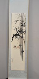 2011宋小川竹子小鸟卷轴