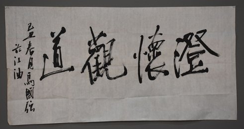 2009马国强行书澄怀观道横批