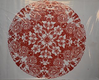 2013年王德年（夫人）剪纸作品、蝴蝶牡丹图