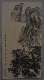 2013年巫成金樵夫与耕者出入画屏中条幅