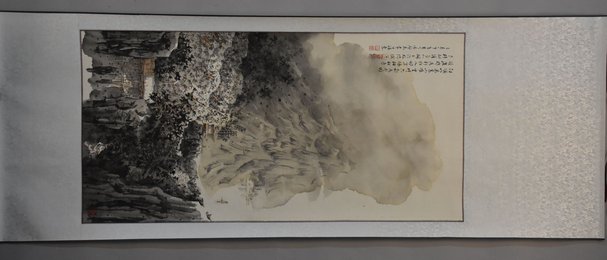 2015年丁德邻李白诗意画卷轴
