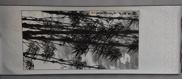 2015年尹石静夜思（绘画）卷轴