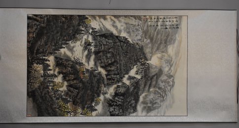 2015年邓维东李白诗意《关山月》卷轴