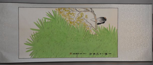 2015年刘傑李白诗意《大鹏一日同风起》卷轴