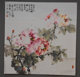 2015年刘瑛牡丹斗方