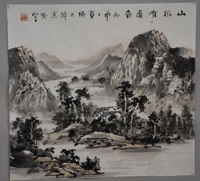 2016陈运光绘画《山水有清音》斗方