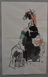 2016阿鸽绘画《索玛》条幅