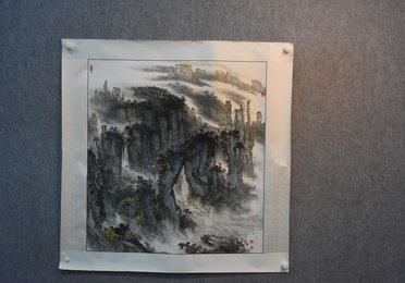 2021刘贵平绘画《峰奇伴幽照壁绝》