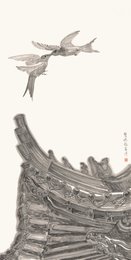 2023年张若辰美术《双飞再难得》