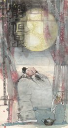 2023年张善进美术《静夜思》
