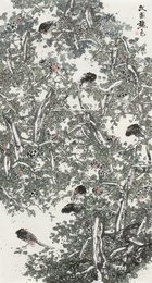 2025年单雨绘画《故园秋色》