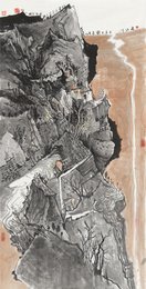 2025年黄茂荣绘画《飞流直下三千尺》