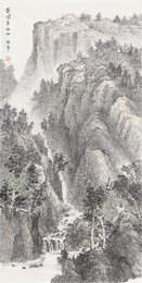 2025年刘汝平绘画《蜀国多仙山》