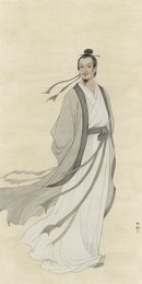 2025年康昕毓绘画《青莲影》