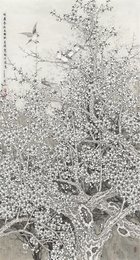 2025年李国永绘画《闻道春还未相识 走傍寒梅访消息》