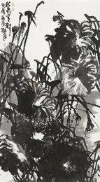 2025年赵焓绘画《镜湖三百里 菡萏发荷花》