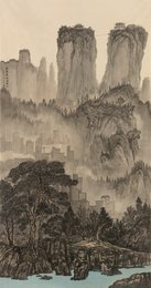 2025年何杰绘画《彰明朝雨浥轻尘》