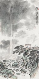 2025年陈华芹绘画《望庐山瀑布》