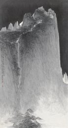 2025年杨文军绘画《夜宿山寺诗意图》