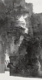 2025年诸德军绘画《醉墨游·园构》