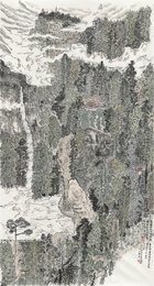 2025年任攀绘画《与太白同望峨眉》