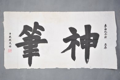 1987年赵文杰楷书神笔横幅