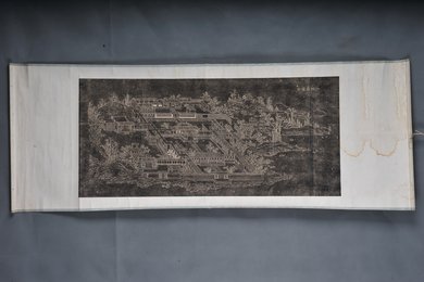 现代拓少陵草堂图拓片