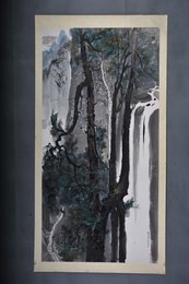 1978年吴冠中峨眉山月思李白镜片