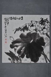 1995年张君义荷花斗方